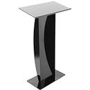 VIVO Acrylic Podium Stand, Sleek Professional Presentation Lectern with 27 inch Reading Surface Platform for Office, Classroom, Restaurant, and More, Black, Stand-PDMA-B