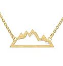 Altitude Boutique Rocky Mountain Necklace Women Nature Lovers, Skiers, Hikers Campers (Gold, Silver) (Gold)