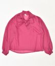 ZOGBAUM BLUSEN Womens Front Tie Blouse Top EU 46 XL Pink Polyester Vintage MZ06