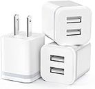 LUOATIP USB Wall Charger, 3-Pack 2.1A/5V Dual Port USB Cube Power Adapter Charger Plug Block Charging Box Brick for Phone SE 11 Pro Max Xs/XR/X, 8/7/6 6S Plus, Samsung, LG, HTC, Moto, Android Phones