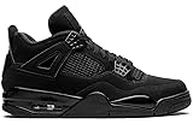 DZ Core Air Core Basketball Shoes, Retro 4 Running Cat All-Black Trainers for Jogging, Running, Gym, Sport, Black, 44 EU Large