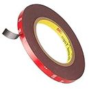 CARTMAN Double Sided Mounting Tape Automotive, Two Sided Adhesive Tape Picture Hanging Strips, Thin Foam Tape Waterproof Tape for Car Outdoor LED Strip Lights Decor (33ft x 0.39Inch x 0.8mm)