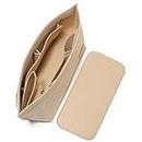 KESOIL Purse Organizer Insert for LV Neverfull Speedy Handbags, Felt Bag Organizer for Coach Tote & Purse, 2 Sizes/3 colors, Compatible with Base Shaper and More (MM, Felt-Beige