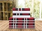 Elegant Comfort Luxury Soft Bed Sheets Plaid Pattern 1500 Thread Count Percale Egyptian Quality Softness Wrinkle and Fade Resistant (6-Piece) Bedding Set, Full, Plaid Burgundy