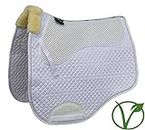 Rhinegold Unisex's 446-C-WH Non-Slip Gel Straighter Cut Saddle Cloth, White, Cob