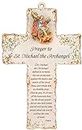 rosarybeads4u Laser Engraved Wood Wooden 6" Crucifix Cross Plaque PRAYER TO SAINT St MICHAEL ARCHANGEL