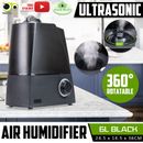 6L Air Humidifier Ultrasonic Cool Mist Steam Purifier Aroma Beauty
