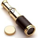 Marine Handheld Spyglass Brass Telescope Binoculars 7-inch with Safety Cap Best for Gift Item