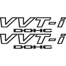 2x Black VVT-I DOHC Stickers Vinyl  For Toyota VVTI TRD Supra JDM Celica