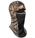 Tough Headwear Camo Balaclava Ski Mask for Men - Hunting Face Mask for Cold Weather - Hinge Design Hunting Face Cover, Realtree Camo, One Size
