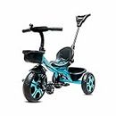 KIDSMATE® Junior Plug N Play Kids/Baby Tricycle with Parental Control, Storage Basket, Cushion Seat and Seat Belt for 12 Months to 48 Months Boys/Girls/Carrying Capacity Upto 30 Kgs (Blue)