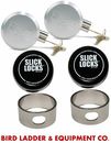(qty 2) Slick Locks Spinner & Weather Cover & Hockey Puck Lock - 2 KEYED ALIKE