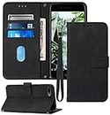 Moment Dextrad for iPhone 8 Plus Case Wallet,iPhone 7 Plus Case,6/6S Plus Case,[Kickstand][Wrist Strap][Card Holder Slots] PU Leather Protective Folio Flip Cover (Black)