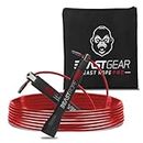 Beast Gear Beast Rope Pro - Corde à Sauter de Vitesse Professionnelle - Fitness - Crossfit - Boxe - MMA - HIIT - Cardio Interval Training et Double Unders