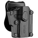 Universal OWB Holster, Tactical Polymer Paddle Holsters for 1911 Beretta Bersa CZ FN Girsan Hi-Point Ruger Sig-Sauer Smith&Wesson Springfield Steyr Taurus Walther & More, Adjustable Size & Direction -Right Handed