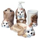 Hand Paint, Charlie the Dog Cramic  Bathroom Accessories Set 4 pcs. from Sydney