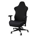 Lseqow Gaming Chair, Internet Bar Swivel Chair, Universal Simple Short Sleeve Gaming Chair, Thick Bucket Seat, Height-Adjustable, Backrest and Footstool