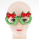 MYADDICTION Novelty Glittered Christmas Decoration Frame Xmas Party Accessory Bowknot Eyeglasses Clothing, Shoes & Accessories | Costumes, Reenactment, Theater | Accessories | Glasses