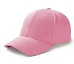 Men's Women's Baseball Caps, Unisex Adjustable Baseball Caps Polo Golf Style Sports Sun Hat Pink