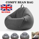 Extra Large Bean Bag Chairs Sofa Cover Indoor Lazy Lounger For Adults Kid UK