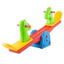 Seesaw Hey! Play! 2 Seat Plastic Teeter Totter Plastic in Green/Red/Yellow | 21 H x 57 W x 12 D in | Wayfair M350123