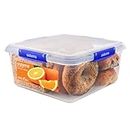 Sistema KLIP IT PLUS Food Storage Container | 5.5 L Square | Stackable & Airtight Fridge/Freezer Food Boxes with Lids | Recyclable with TerraCycle® | BPA-Free Plastic, Clear