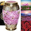 Cherry Blossom Cremation Urn for Human Ashes Adult Female for Funeral, Burial & Home - Urns for Ashes Adult Large Urns for Mom & Cremation Urns for Women Cherry Blossom Urn
