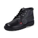 Kickers Women's Kick Hi Classic Ankle Boots, Extra Comfortable, Added Durability, Premium Quality, Black, 8 UK