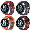 Pailebi Watch Bands Compatible with Samsung Galaxy Active 2 40mm 44mm/Galaxy Watch 4 Bands /Galaxy Watch 4/Galaxy Watch 42mm/Gear Sport/Amazfit Bip/Garmin VivoActive 3 Music for Women Men(4Pack,20mm)