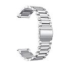 GetTechGo Premium Metal Chain 22mm Strap Compatible With Galaxy Watch 3 45mm/Galaxy 46mm/Gear S3 Frontier,Classic/Amazfit Pace/Huawei GT2 46mm/Honor Magic Watch 2(46mm)& Watches With 22mm Lugs-Silver
