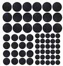 Nourish 100 Pc Rubber Pads Self Sticking Non Slip Furniture Noise Insulation Pad (Black, 1.5, 1, 0.75 Inch)