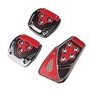 AUTO SNAP Anti-Skid Car Sports Styling Racing 3Pcs Pedals Kits Universal Manual Brake Pedals Foot Rest Auto RED