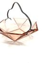 Fostoria George Sakier Pink Glass Bowl octagonal Bowl 1930s Detachable Handle