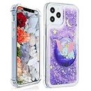 LEMAXELERS Mobile Phone Case for iPhone 13 Pro Max Glitter Quicksand Creative Flowing Liquid Floats Silicone Transparent Case Back Cover with Glitter Liquid for iPhone 13 Pro Max XYLS Fly Xiang