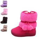 Toddler Snow Boots For Girls Kids Winter Outdoor Shoes Non Slip Booties Side Zip