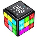 Xinbeiya Rechargeable Game Handheld Cube, 15 Fun Brain & Memory Game with Score Screen, Cool Toys for Kids, Christmas Birthday Gifts for Boys Girls Aged 6-12+ Years Old, Toy Gift Idea for Kids（Black）