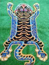 Alfombra artesanal tigre tibetano alfombra Sher Khand 100 % lana alfombra habitación infantil