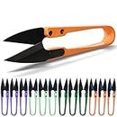 Anley 4" Sewing Scissors Set - Carbon Steel Trimming Nipper Yarn Lightweight Thread Cutter - Portable Mini Embroidery Clipper Stitching Snip for DIY, Household Supplies (12Pcs, Multicolor)