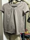 Women's clothing, Brown short sleeve v-neck  Top size  Small