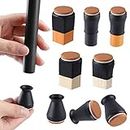 Extra Small Silicone Chair Leg Floor Protectors w/Felt, Black Chair Leg Caps Fit 0.5'' - 0.9'' Silicon Furniture Leg Feet Cover Protect Wooden Floor Fit Round or Square No Scratches 16Pcs