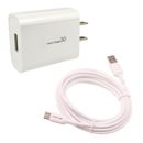For Galaxy S20/S21/S23/FE 6ft Long USB-C 18W Fast Home Charger Wall Adapter Wire