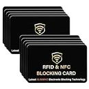 SaiTech IT RFID Blocking Card, One Card Protects Entire Wallet Purse, NFC Contactless Bank Debit Credit Card Protector ID ATM Guard Card Blocker–(Black), Black, 10 pcs Black, Rf
