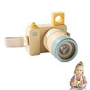 Wooden Camera Kaleidoscope Toy, Magical Multi-Prisms Kaleidoscope Toy for Kids