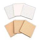 Creative Sticky Notes, A Pack of 6 Sticky Notes, Sticky Notes for Office and Students, Self Adhesive Kraft Paper Sticky Notes, Total 480 Sticky Notes, White and Cowhide Sticky Notes