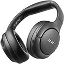 TOZO HT2 Hybrid Active Noise Cancelling Wireless Headphones, 60H Playtime Lossless Audio Over Ear Bluetooth Headphones, Hi-Res Audio Deep Bass Foldable Lightweight Headset for Workout Black