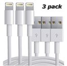 3-Pack USB Data Charger Cables Cords For Apple iPhone 5 6 7 8 X XS XR Plus 7+