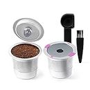 Stainless Steel Reusable K Cup For K eurig 1.0 & 2.0 Coffee Makers, BENFUCHEN Universal Refillable K-Cups Reusable Steel Coffee Filter Pods For K eurig K Select Coffee Brewer, 2 Packs