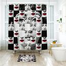 Fornasetti Design Shower curtain Waterproof  & Bath Mat Fashion Decorative