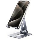 UGREEN Cell Phone Stand Desk Phone Holder Compatible with iPhone 15 Pro Max Plus 14 13 12 11, Samsung Galaxy S24 Ultra, Fully Adjustable Foldable Desktop Aluminum Smartphone Stand