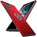 Anqrp Hiddenian Serier Cover per Samsung Galaxy S22 Ultra 5G, [Supporto Incorporato] [Protezione Militare Completa] Custodia Minimalista di Alta Qualità per Samsung S22 Ultra 6,8’’, Rosso